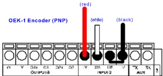 DATALOGIC DS8100A-3020 - INPUT 2 (ENCODER) CONNECTIONS USING DS8100A POWER - 1