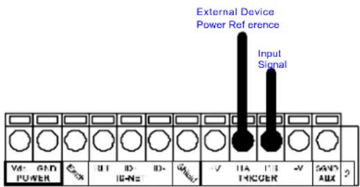 DATALOGIC DS8100A-3020 - INPUT 1 (EXTERNAL TRIGGER/PS) CONNECTIONS USING EXTERNAL POWER - 2