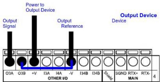 DATALOGIC DS8100A-3020 - OUTPUT 3 CONNECTIONS USING DS8100A POWER (CBX500 Only) - 1