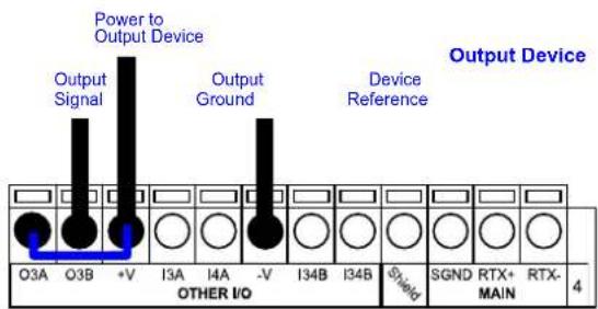 DATALOGIC DS8100A-3020 - OUTPUT 3 CONNECTIONS USING DS8100A POWER (CBX500 Only) - 2