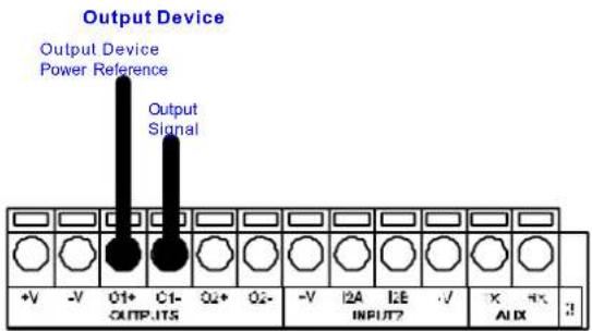 DATALOGIC DS8100A-3020 - OUTPUT 1 and 2 CONNECTIONS USING EXTERNAL POWER - 1