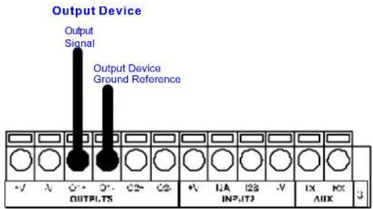 DATALOGIC DS8100A-3020 - OUTPUT 1 and 2 CONNECTIONS USING EXTERNAL POWER - 2