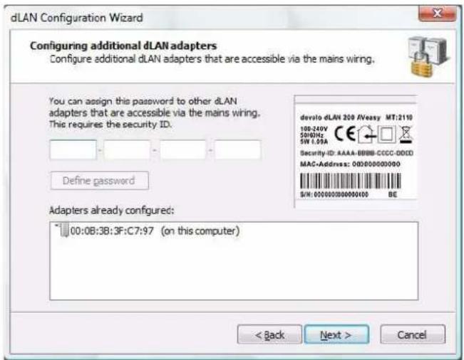 DEVOLO dLAN 200 AVmini - Configuring additional dLAN adapters (fig. 8) - 1