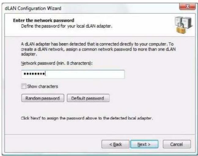 DEVOLO dLAN 200 AVmini - Entering a network password (fig. 7) - 1