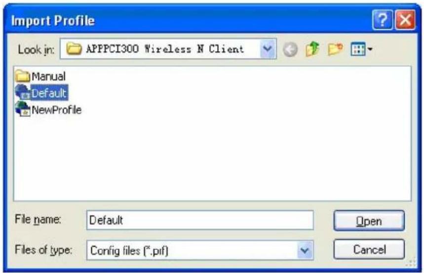 Approx APPPCIE150 - Importar un perfil - 1