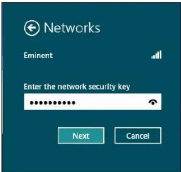 Eminent EM4586 - Connecting using Windows 8 (WLAN AutoConfig) - 3