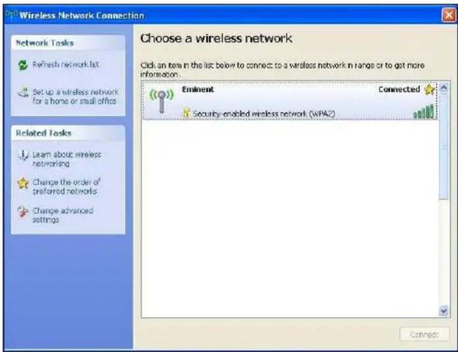 Eminent EM4586 - Herstellen der Verbindung mit Hilfe des Treibers (konfigurationsfreies WLAN) Windows XP - 3