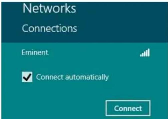 Eminent EM4586 - Kapcsolódás Windows 8 segítségével (WLAN AutoConfig) - 3
