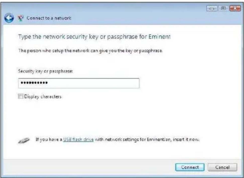 Eminent EM4586 - Connecting using the driver (WLAN AutoConfig) Windows Vista - 3