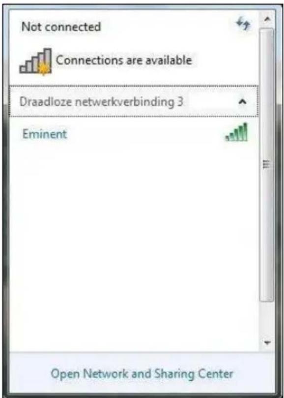 Eminent EM4586 - Connecting using the driver (WLAN AutoConfig) Windows 7 - 2