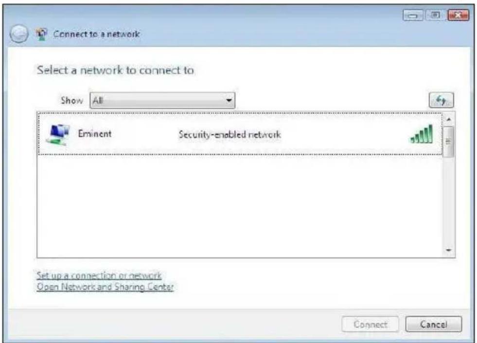 Eminent EM4586 - Connexion à l'aide du pilote (auto-configuration WLAN) Windows Vista - 2