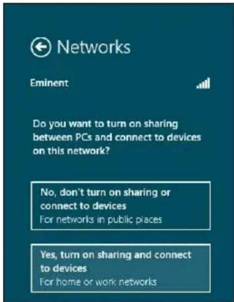 Eminent EM4586 - Kapcsolódás Windows 8 segítségével (WLAN AutoConfig) - 5