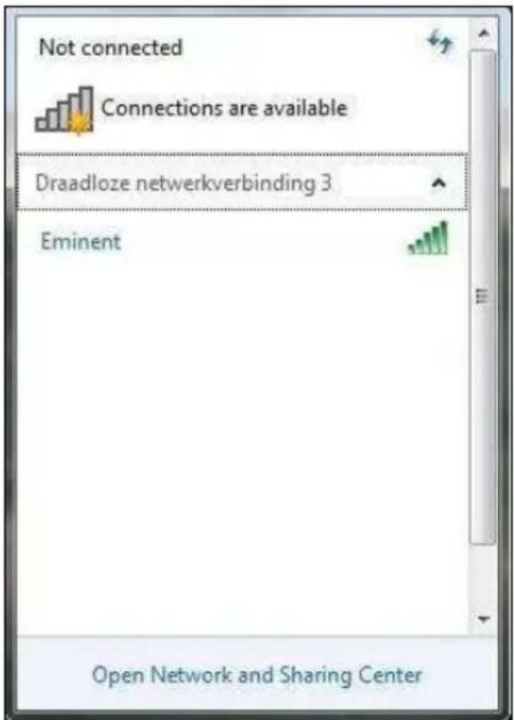 Eminent EM4586 - Herstellen der Verbindung mit Hilfe des Treibers (WLAN AutoConfig) Windows 7 - 1