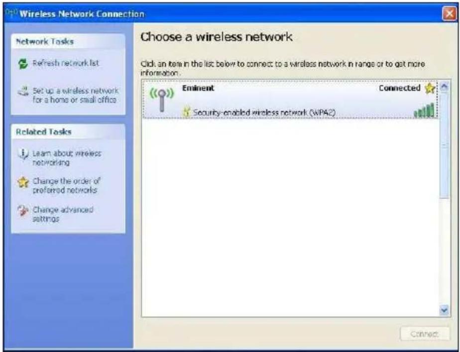 Eminent EM4586 - Connecting using the driver (Wireless zero configuration) Windows XP - 3