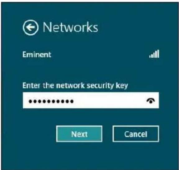 Eminent EM4586 - Kapcsolódás Windows 8 segítségével (WLAN AutoConfig) - 4