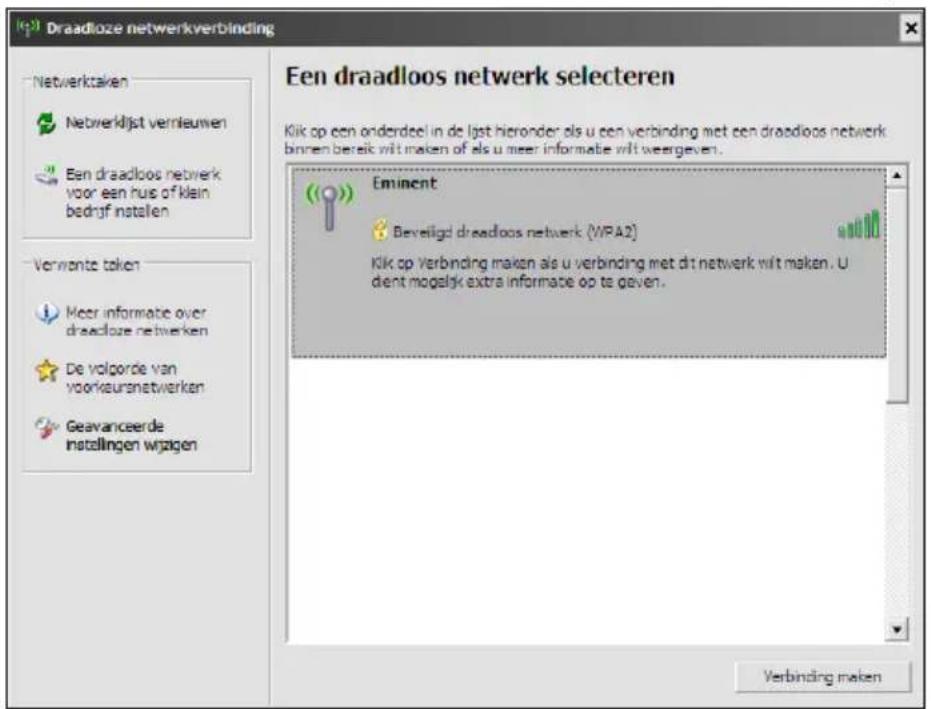 Eminent EM4586 - Verbinden met behulp van alleen het stuurprogramma (Wireless Zero Configuration) Windows XP - 1