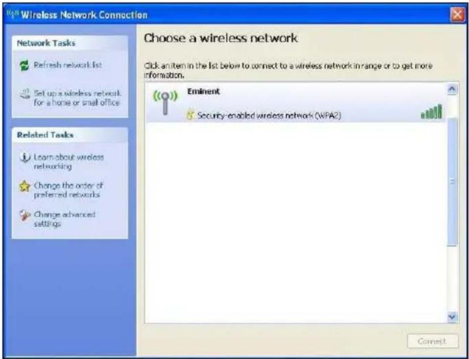 Eminent EM4586 - Connexion à l'aide du pilote (zéro configuration sans-fil) Windows XP - 2