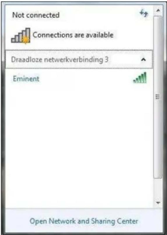 Eminent EM4586 - Kapcsolódás az illesztőprogram segítségével (WLAN AutoConfig) Windows 7 - 2