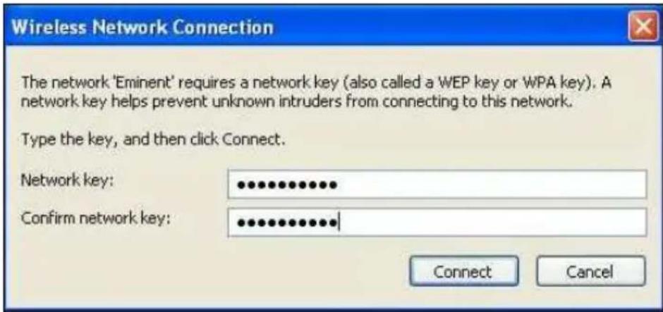 Eminent EM4586 - Kapcsolódás az illesztőprogram segítségével (konfigurációmentes, vezeték nélküli hálózat) Windows XP - 2