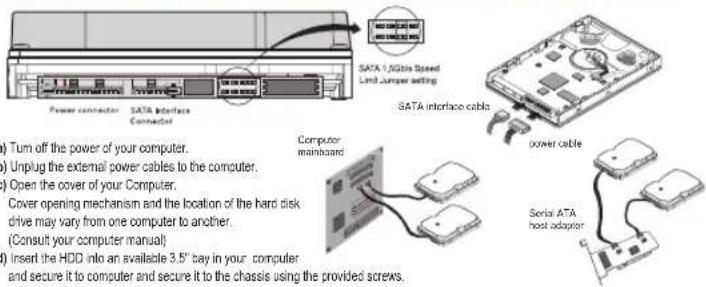 SAMSUNG HD203WI - Installing the hard disk - 1