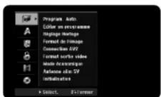 LG RHT599H - Réglages de Configuration - autres possibilités - 1