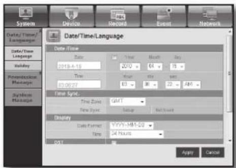 SAMSUNG SRD-470D - Date/Time/Language - 1