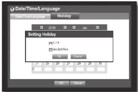 SAMSUNG SRD-470D - Setting Holiday - 2
