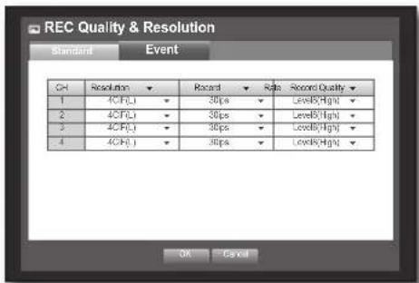SAMSUNG SRD-470D - Setting Event Recording Properties - 1