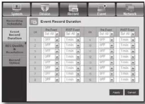 SAMSUNG SRD-850DC - Event Record Duration - 1