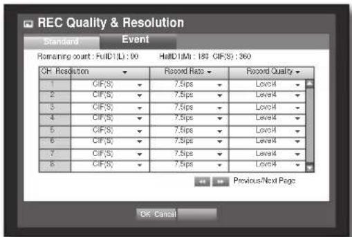 SAMSUNG SRD-870D - Setting Event Recording Properties - 1