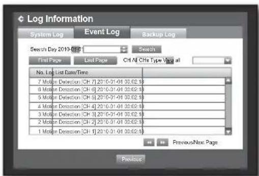 SAMSUNG SRD-870DC - Event Log - 1