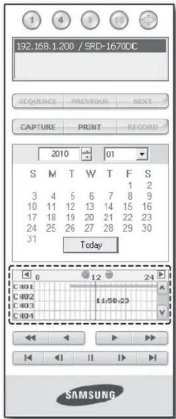 SAMSUNG SRD-870DC - SEARCHING THE RECORDED VIDEO IN THE TIMELINE - 4