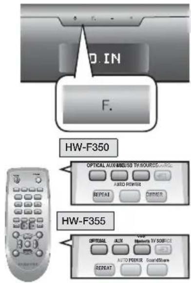 SAMSUNG HW-F350 - EINGANGSMODUS - 1