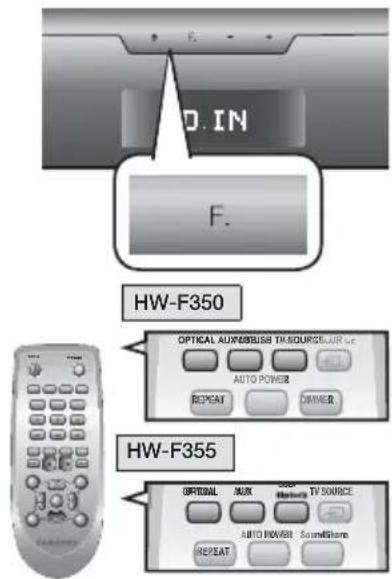 SAMSUNG HW-F350 - INPUT MODE - 1