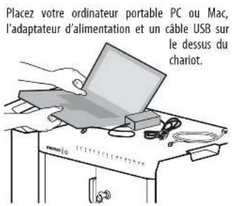 Ergotron 24-235-085 - Synchroniser l'ordinateur portable avec les tablettes - 1