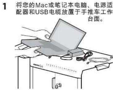 Ergotron Tablet Mangement Desktop Module for iPad - 将笔记本电脑与平板电脑同步 - 1