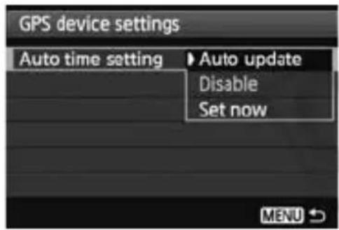 CANON GP-E1 - Setting Time from GPS on the Camera - 4