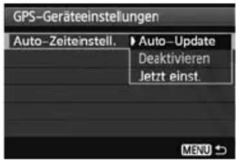 CANON GP-E1 - Einstellen der Kamerazeit mit GPS - 4