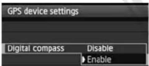 CANON GP-E1 - Calibrating the Digital Compass - 5