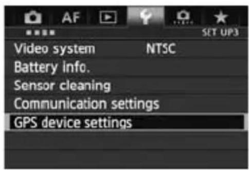 CANON GP-E1 - Setting Time from GPS on the Camera - 1