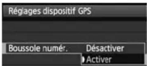CANON GP-E1 - Utilisation de la boussole numérique - 4
