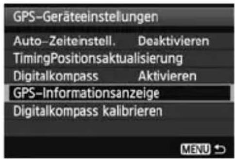 CANON GP-E1 - Stellen Sie [GPS-Gerät] auf [Aktivieren]. - 2