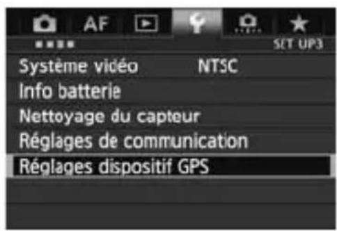 CANON GP-E1 - Réglage de l'heure de l'appareil photo à l'aide du GPS - 1