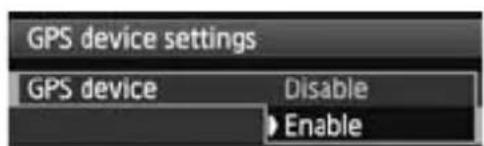 CANON GP-E1 - Setting Time from GPS on the Camera - 2