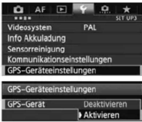 CANON GP-E1 - Anzeigen von GPS-Informationen - 1