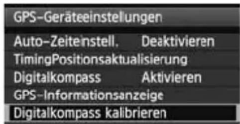 CANON GP-E1 - Kalibrieren des Digitalkompasses - 6