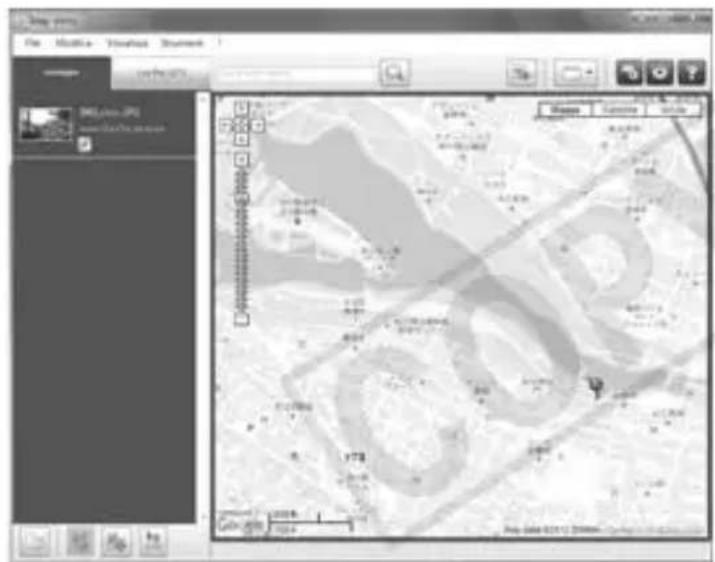 CANON GP-E1 - Visualizzazione delle immagini e delle informazioni su una mappa virtuale - 1