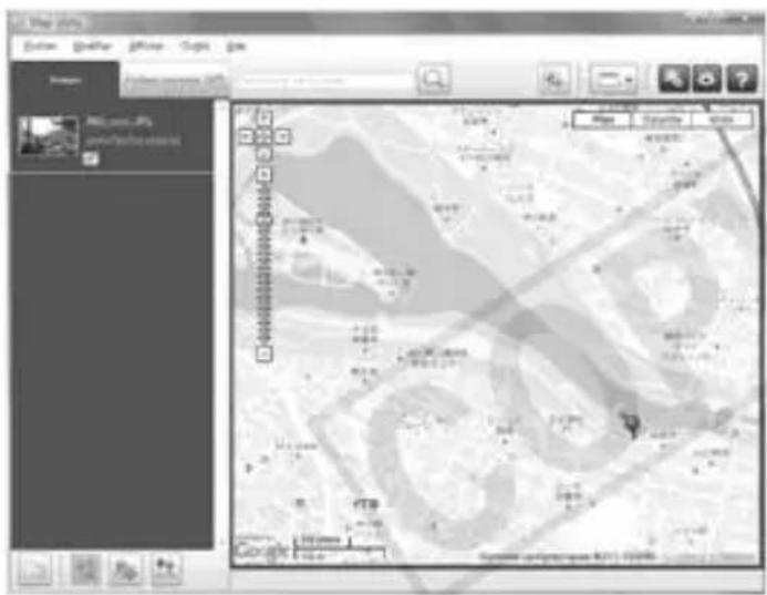 CANON GP-E1 - Visionnage des images et des informations sur une carte virtuelle - 1