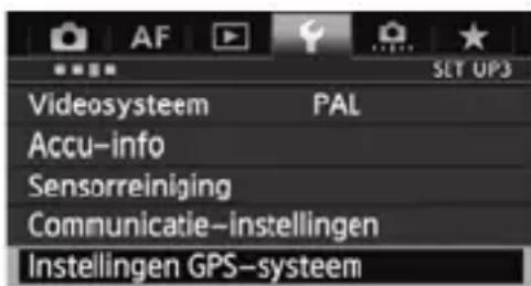 CANON GP-E1 - GPS-gegevens weergeven - 1