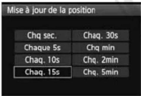CANON GP-E1 - Réglage de l'intervalle de positionnement - 5